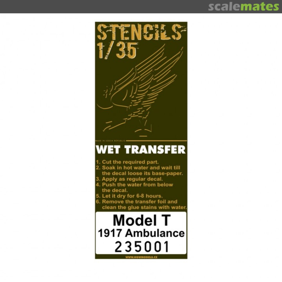 Boxart Model T 1917 Ambulance - Stencils 235001 HGW Models