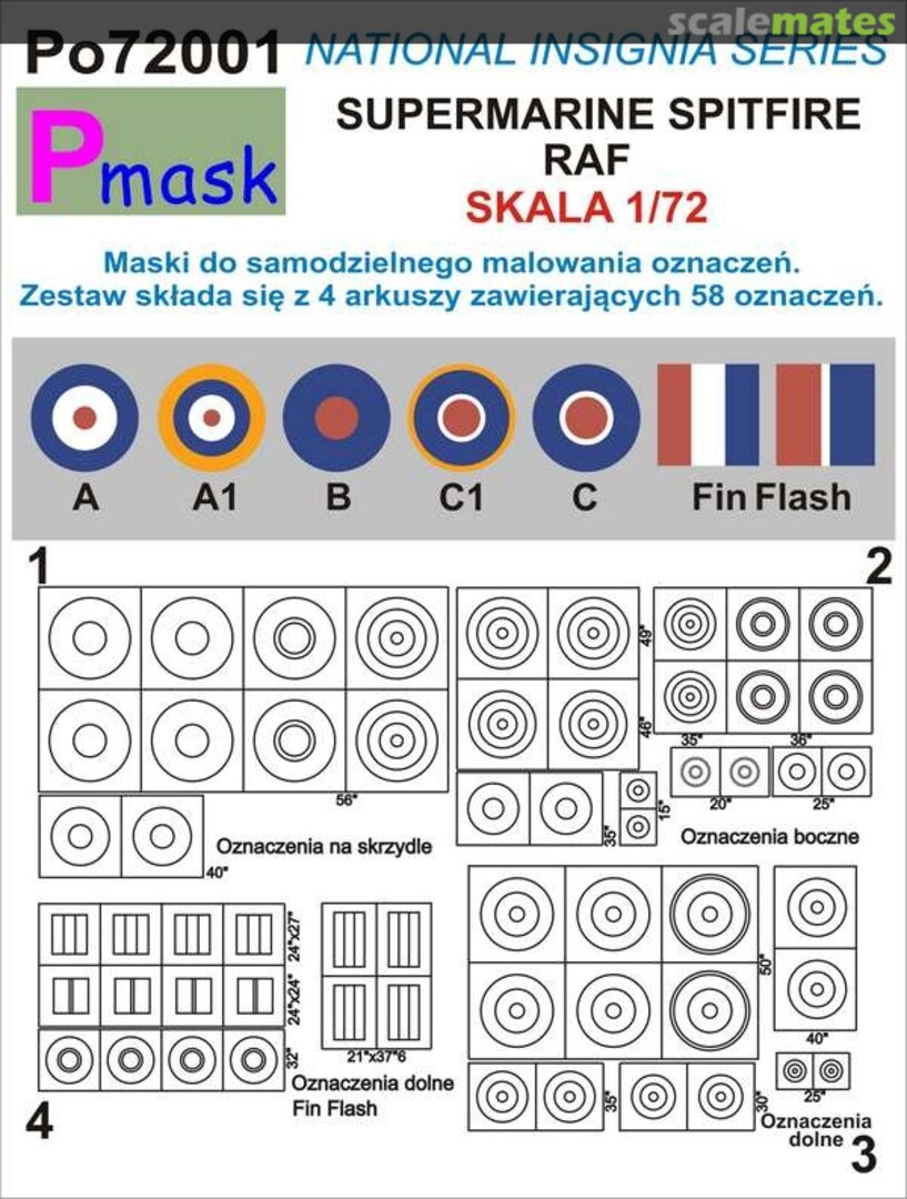 Boxart Supermarine Spitfire RAF PO72001 Pmask