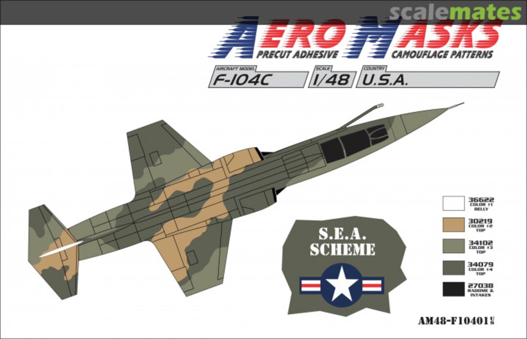 Boxart F-104C USA SEA Scheme AM48-F10401 AeroMasks