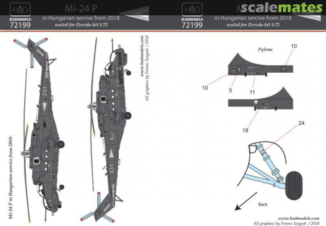 Boxart Mi-24 P in Hungarian service from 2018 72199 HADmodels 