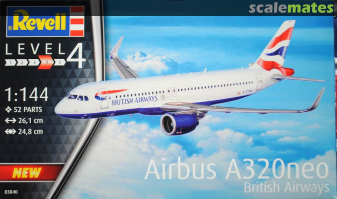 Boxart Airbus A320neo British Airways 03840 Revell