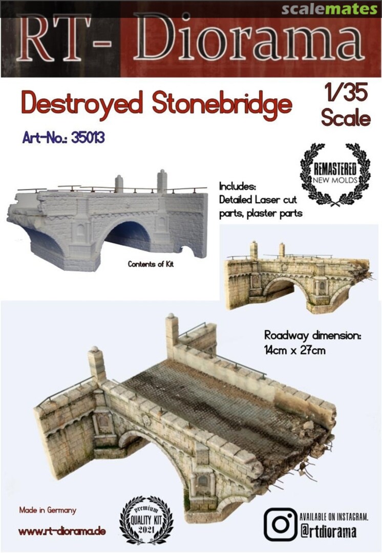 Boxart Destroyed Stone Bridge 35013 RT-Diorama