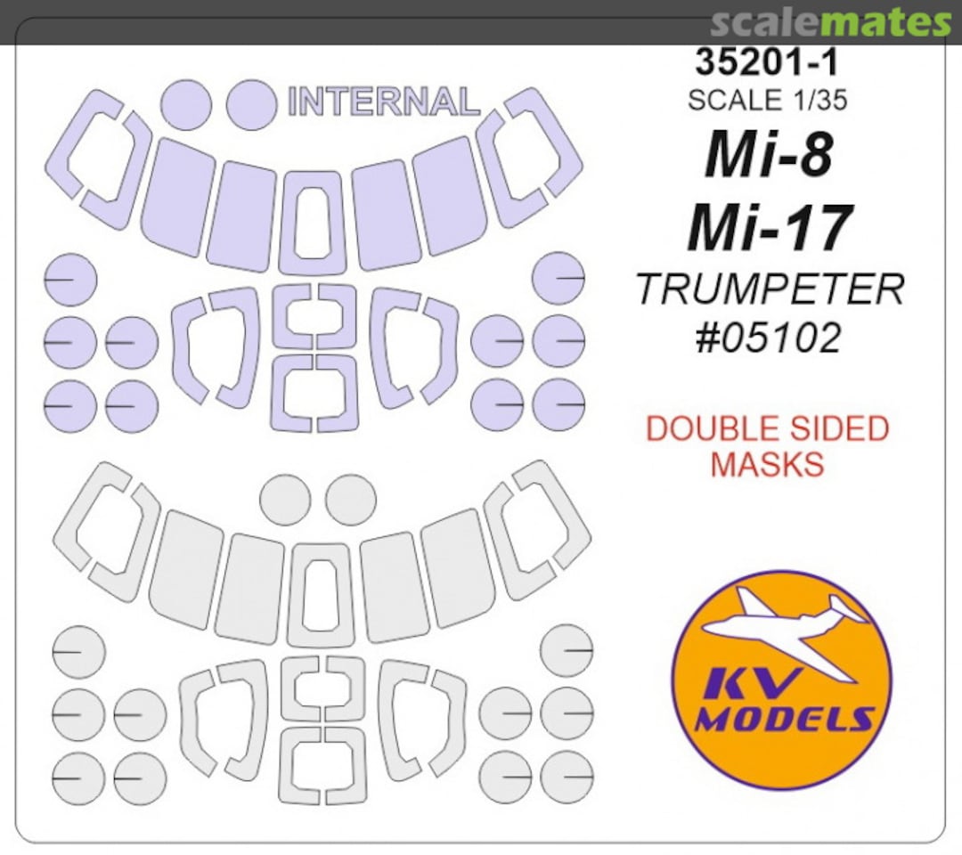 Boxart Mi-8 / Mi-17 (Double sided masks) 35201-1 KV Models