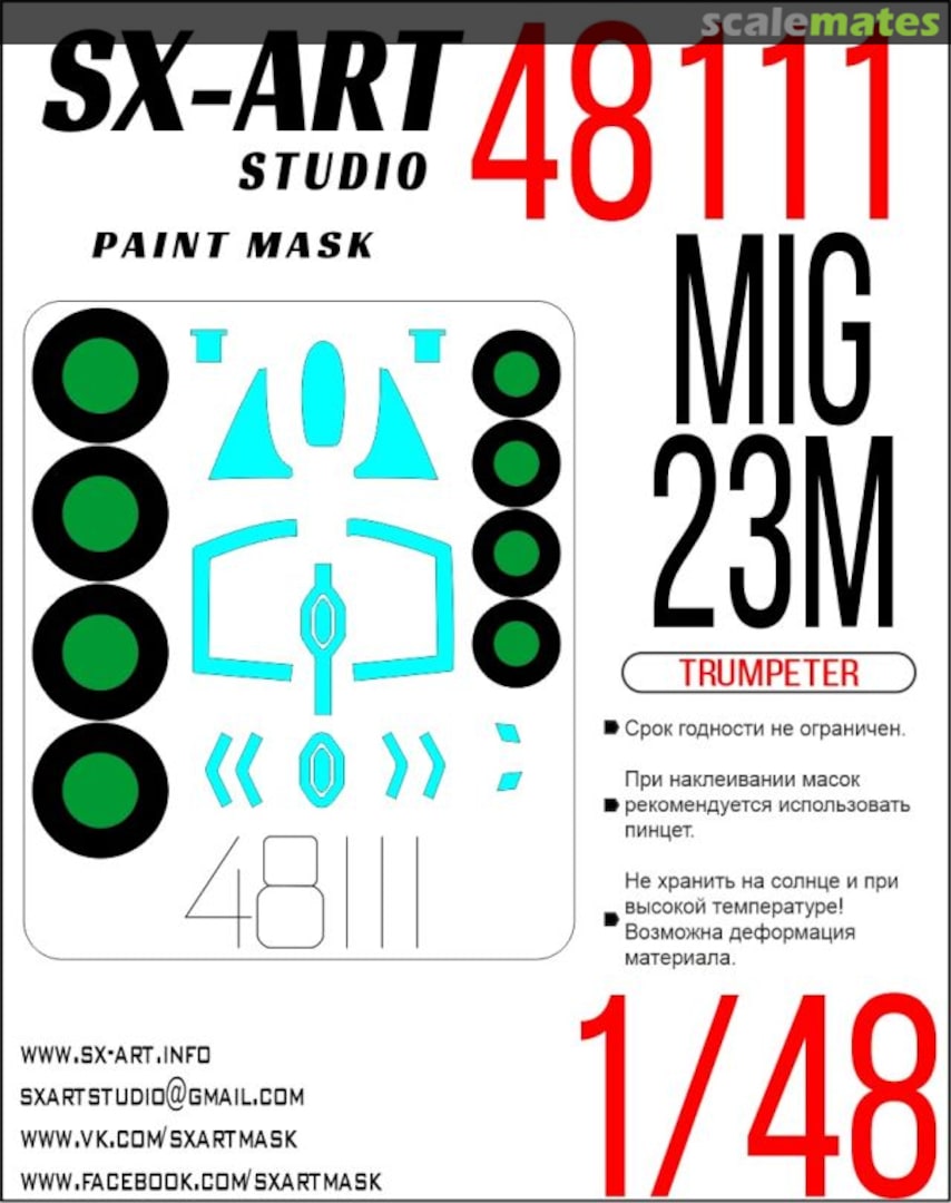 Boxart Mig 23M masks 48111 SX-Art