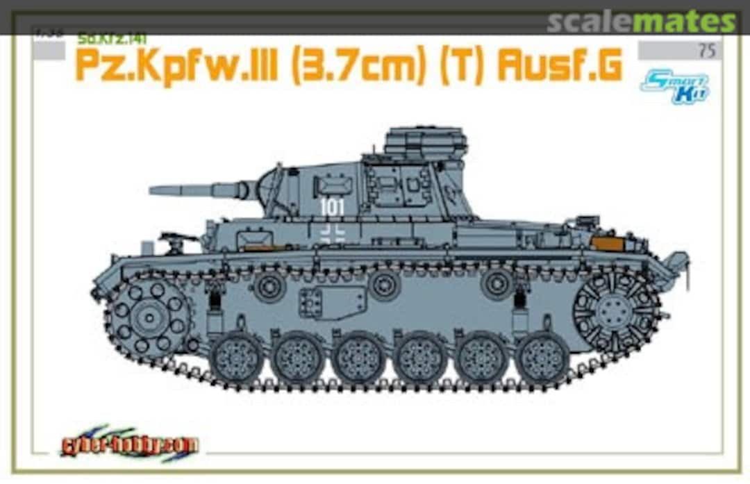 Boxart Pz.Kpfw.III (3,7cm) (T) Ausf. G 6765 Cyber Hobby