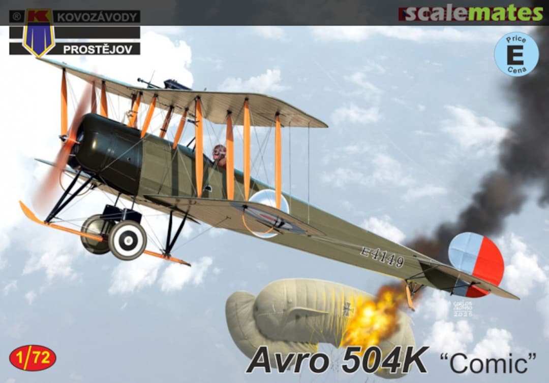 Boxart Avro 504K "Comic" KPM0494 Kovozávody Prostějov