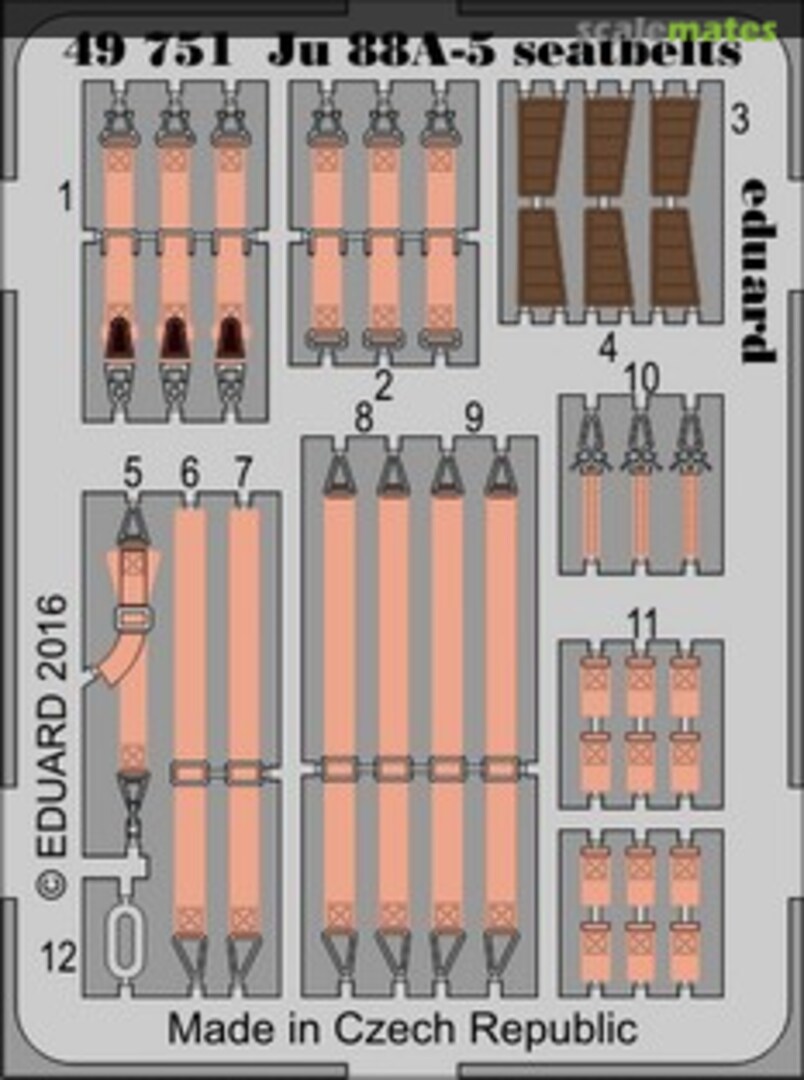 Boxart Ju 88A-5 seatbelts 49751 Eduard