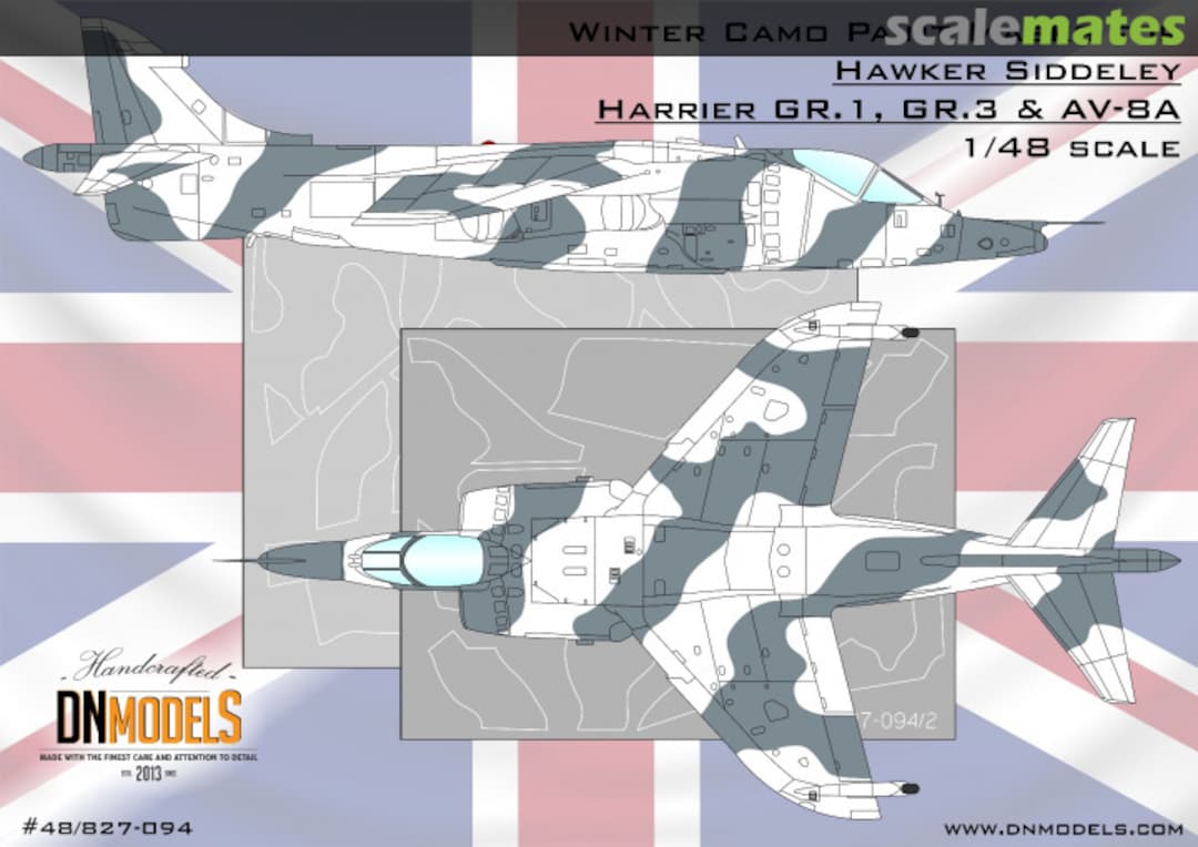 Boxart Winter Camo Harrier GR.1/3 & AV-8A Paint Mask Set 1/48 48/827-094 DN Models