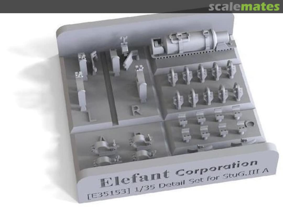 Boxart Stug. III A detail set E35153 Elefant Corporation