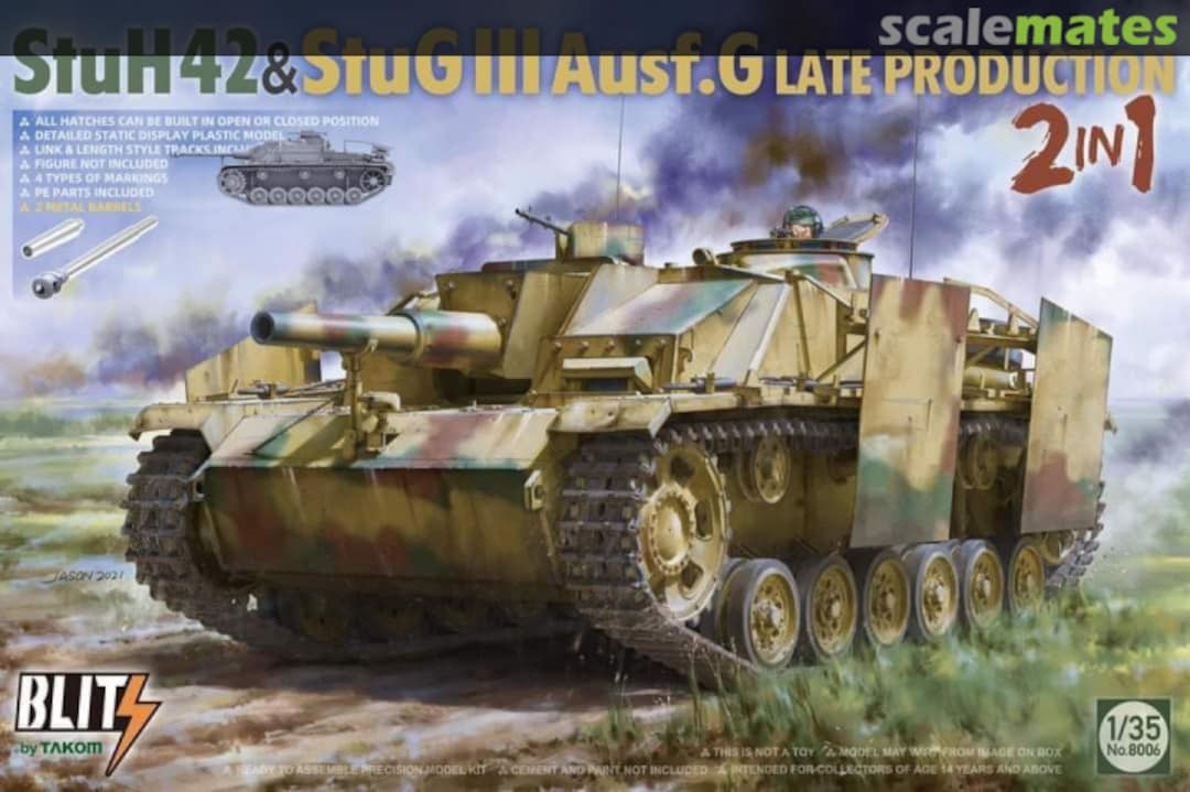 Boxart StuH 42 & StuG III Ausf. G Late Production 8006 Takom