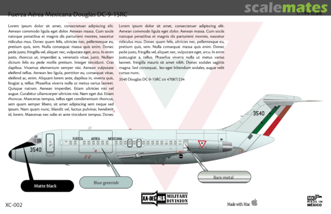 Boxart Douglas DC-9-15RC XC-002 XA-DECALS