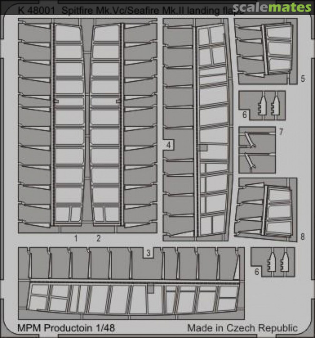 Boxart Spitfire Mk.Vc/Seafire Mk.II landing flaps K48001 Special Hobby