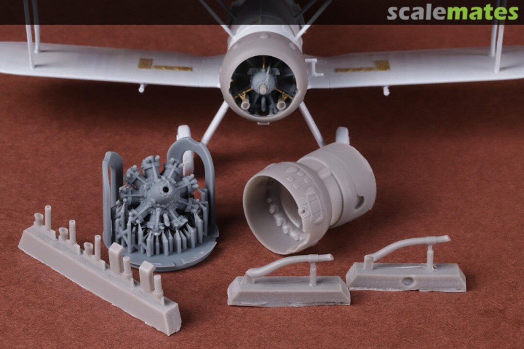 Boxart Gloster Gladiator engine & cowling set 72079 SBS Model