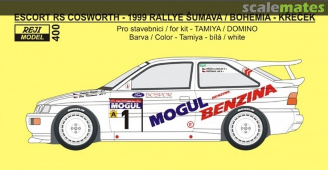 Boxart Ford Escort RS Cosworth Group A sponsored by Mogul, Benzina #1, 2 400 REJI Model