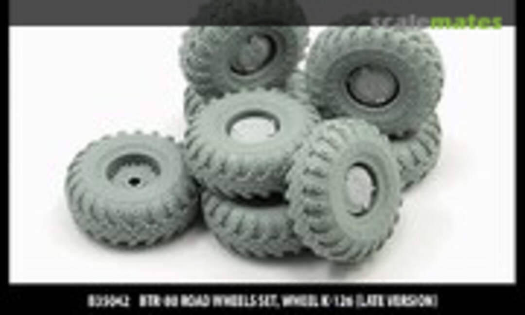 1:35 BTR-80 road wheels set, wheel K-126 (late version) (Miniarm B35042)