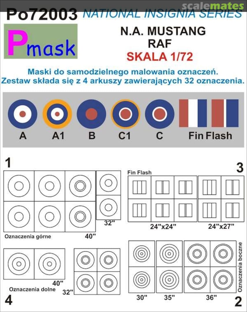 Boxart N.A. Mustang RAF PO72003 Pmask