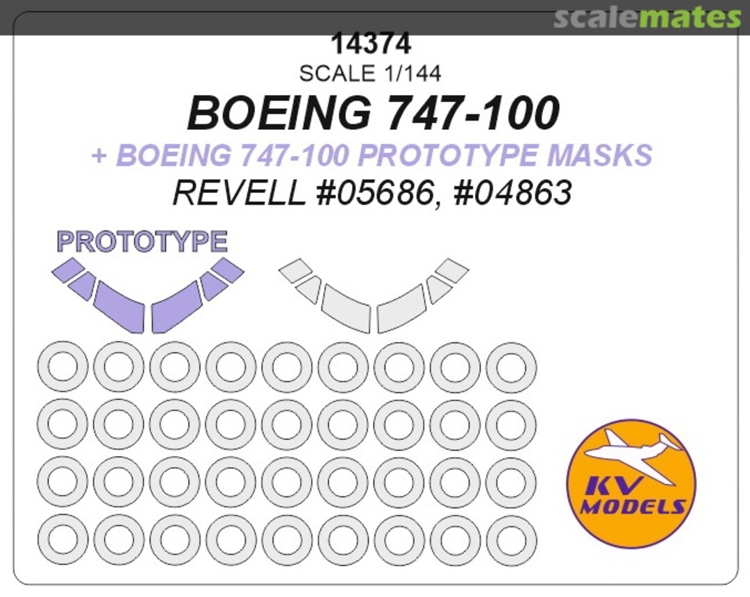 Boxart Boeing 747-100 + Prototype 14374 KV Models