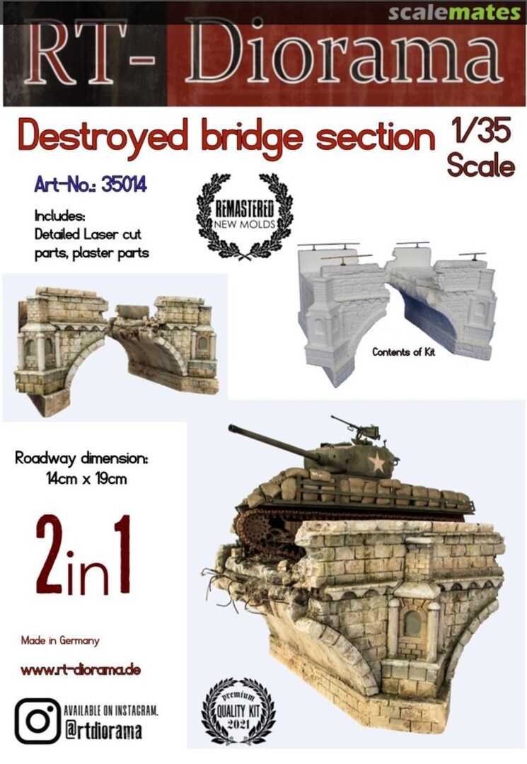 Boxart Destroyed Bridge Section 35014 RT-Diorama