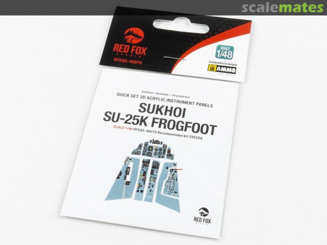 Boxart Su-25K Frogfoot quick set 3D acrylic instrument panel RFSQS-48079 Red Fox Studio