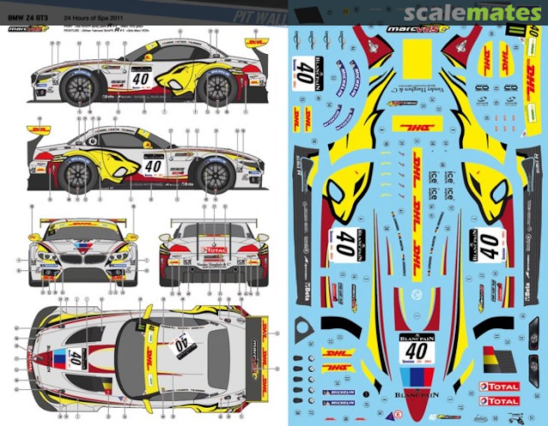 Boxart BMW Z4 GT3 24 Hours Of Spa Marc VDS 24D-001 Pit Wall