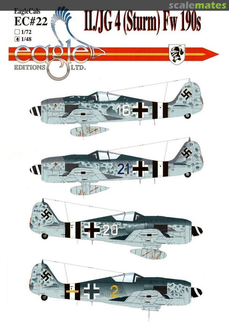 Boxart II./JG 4 (Sturm) Fw 190s EagleCals EC48-22 Eagle Editions