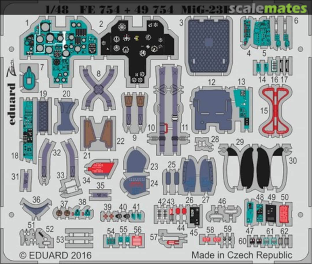 Boxart MiG-23BN interior 49754 Eduard