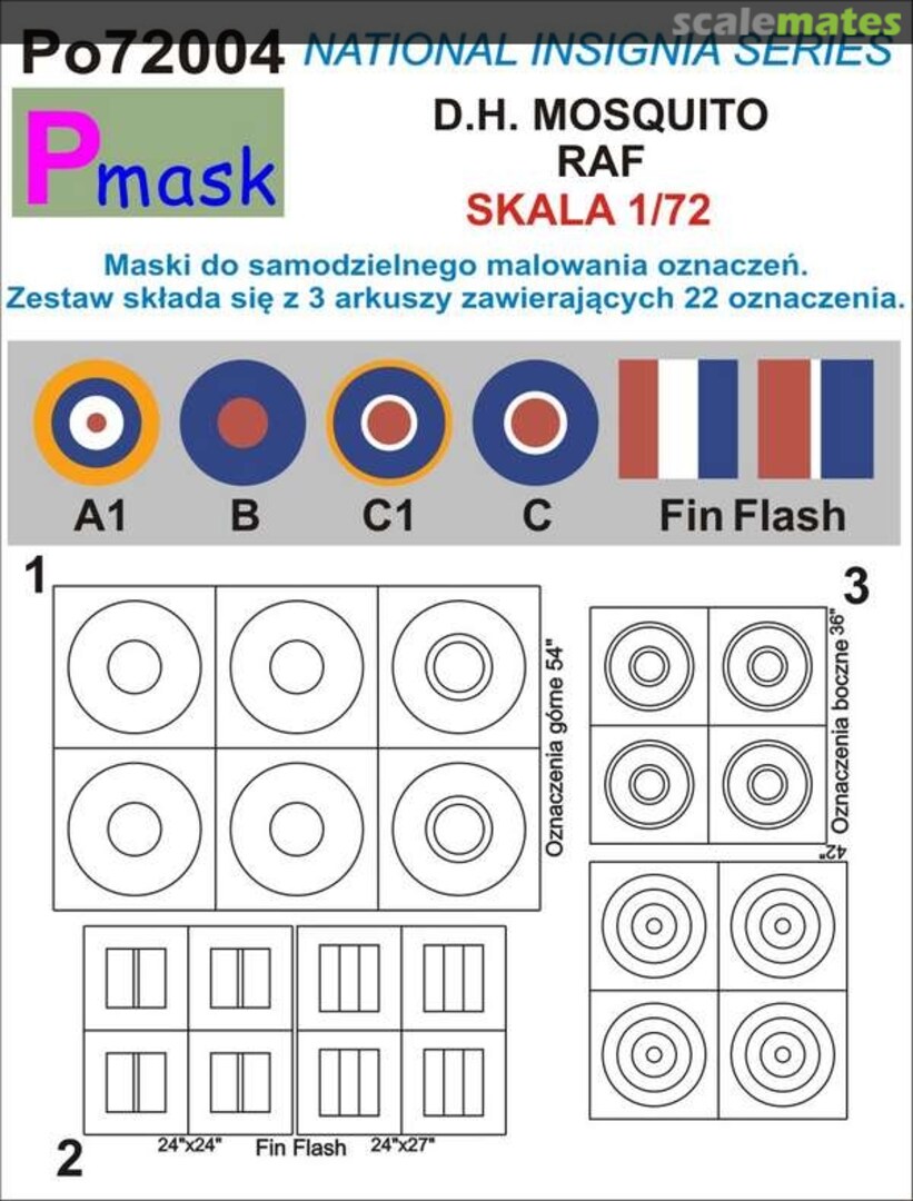 Boxart D.H. Mosquito RAF PO72004 Pmask