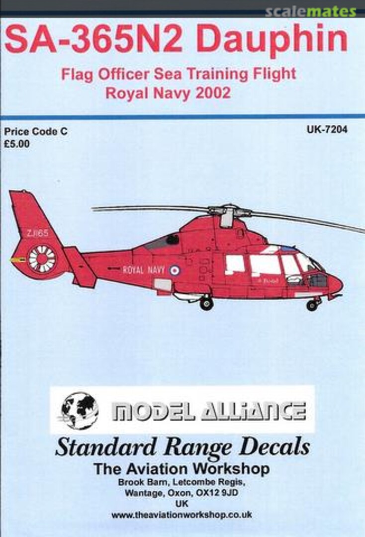 Boxart Aérospatiale AS 365N2 Dauphin UK-7204 Model Alliance