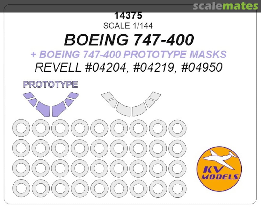 Boxart Boeing 747-400 + Prototype 14375 KV Models