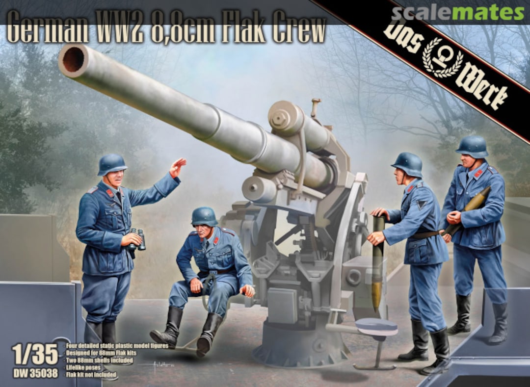 Boxart 8,8cm FlaK Crew DW35038 Das Werk