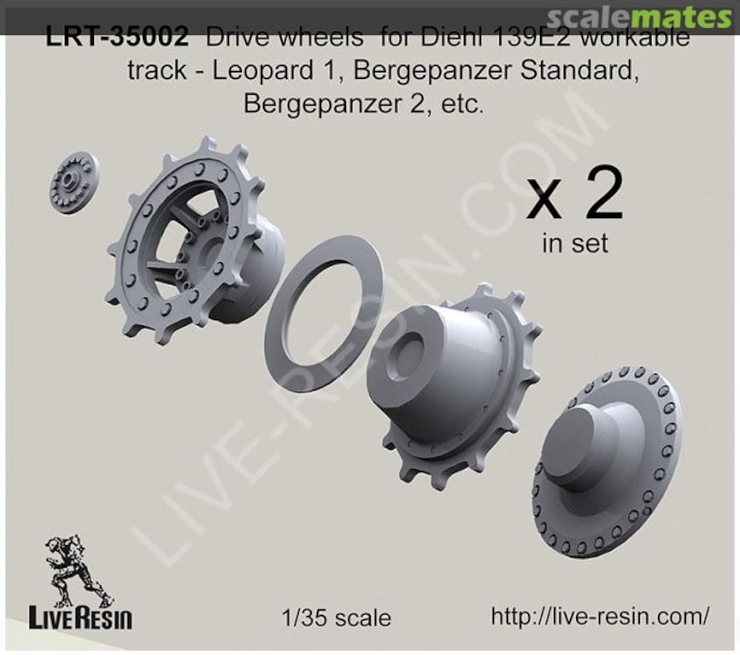 Boxart Drive wheels for Diehl 139E2 workable track LRT-35002 Live Resin