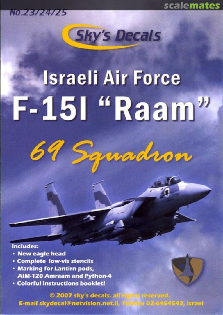 Boxart Israeli Air Force F-15I "Raam" #25 Sky's Decals