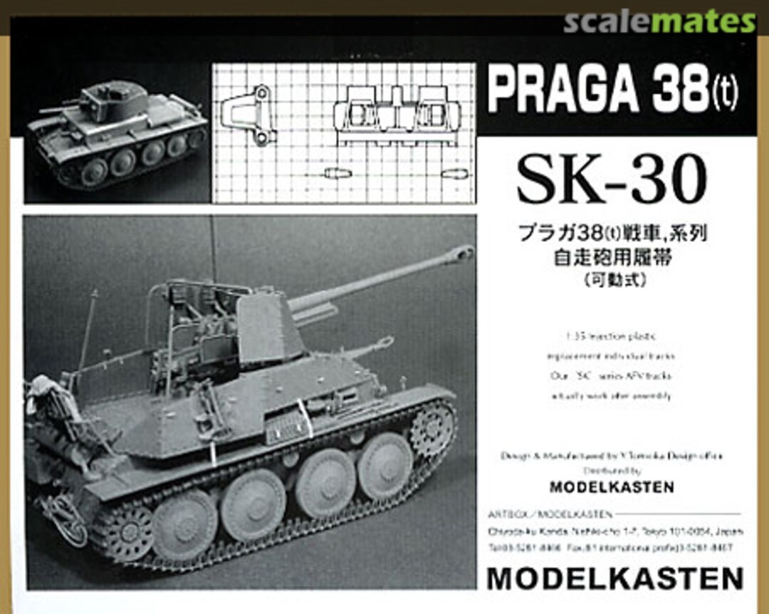 Boxart PRAGA 38(t) Track Links SK-30 Modelkasten