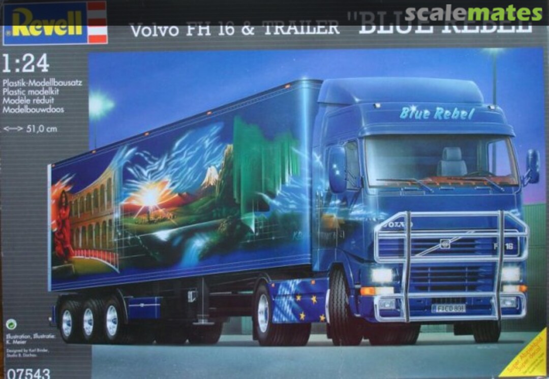 Boxart Volvo FH 16 & Trailer "Blue Rebel" 07543 Revell