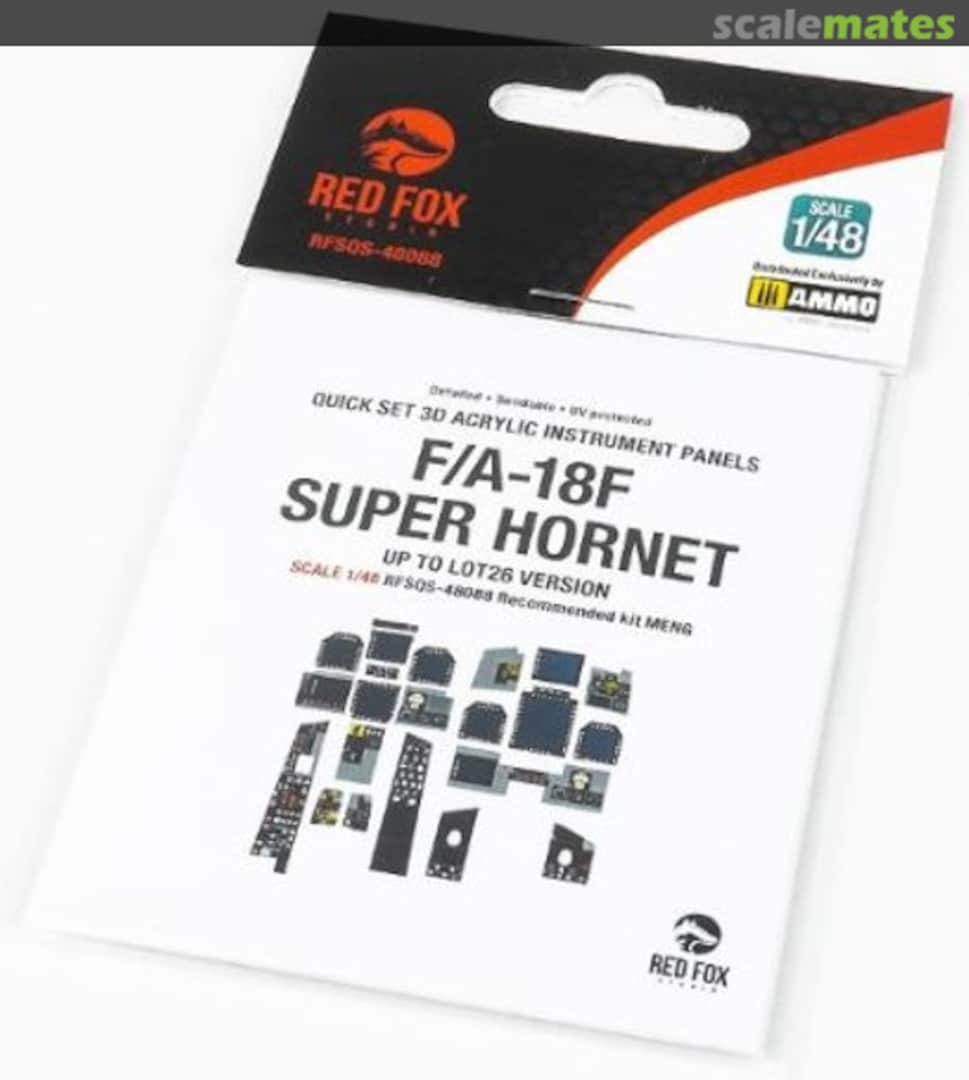 Boxart ​F/A-18F Super Hornet quick set 3D acrylic instrument panel RFSQS-48088 Red Fox Studio