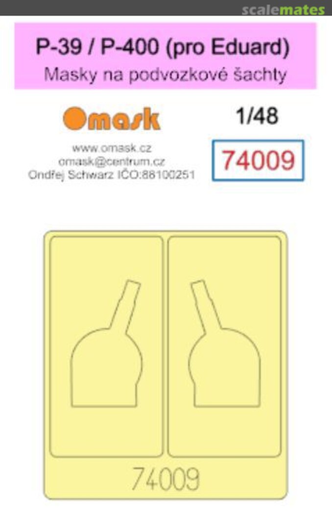 Boxart P-39/P400 Masks for wheel bays 74009 Omask