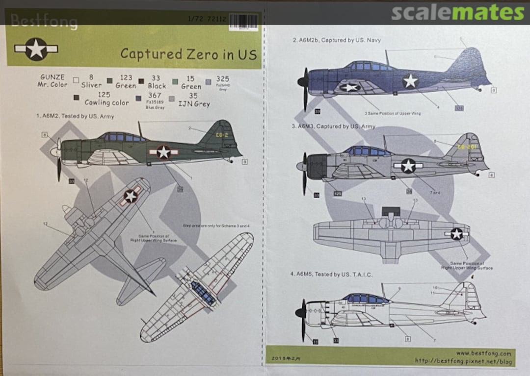 Boxart A6M ZERO 72112 Bestfong