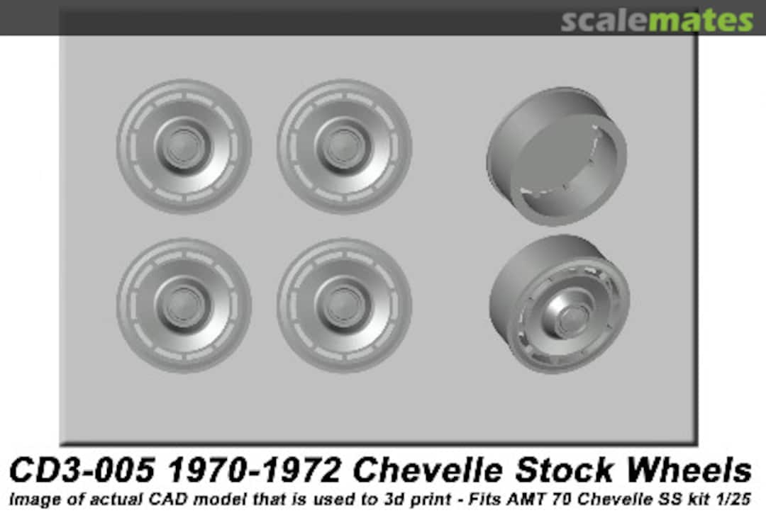 Boxart 1970-1972 Chevelle Stock Wheels CD3-005 Canuck 3D Model Parts