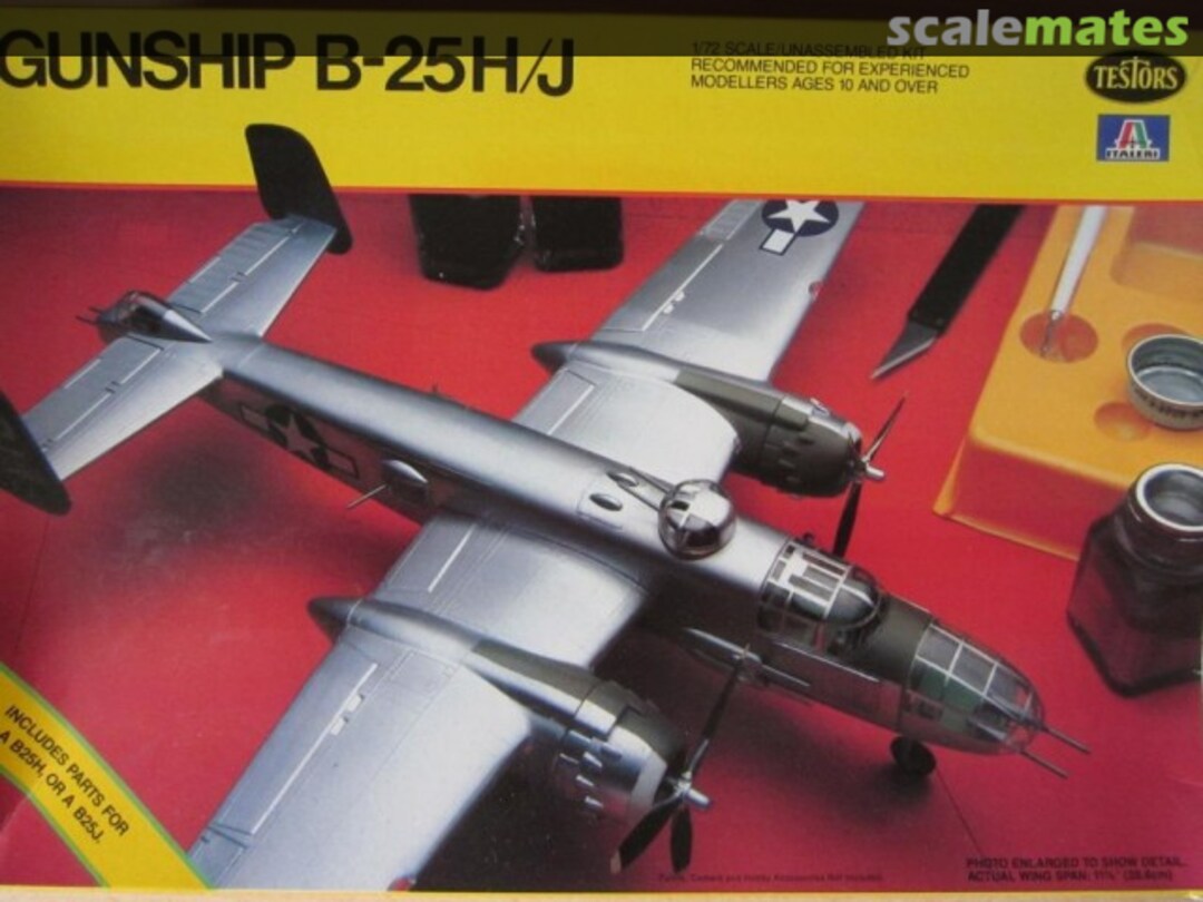 Boxart Gunship B-25H/J 877 Testors/Italeri