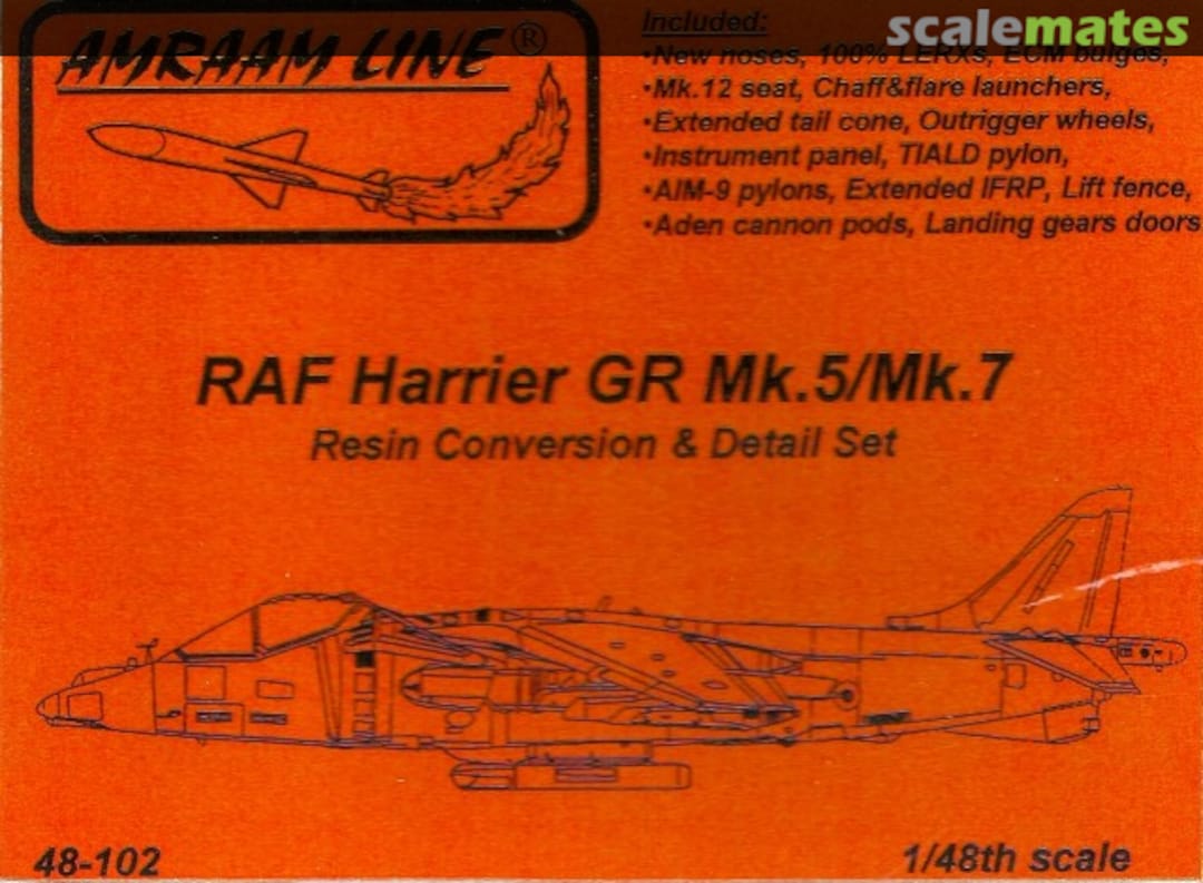 Boxart RAF Harrier GR Mk.5/Mk.7 48-102 Amraam Line