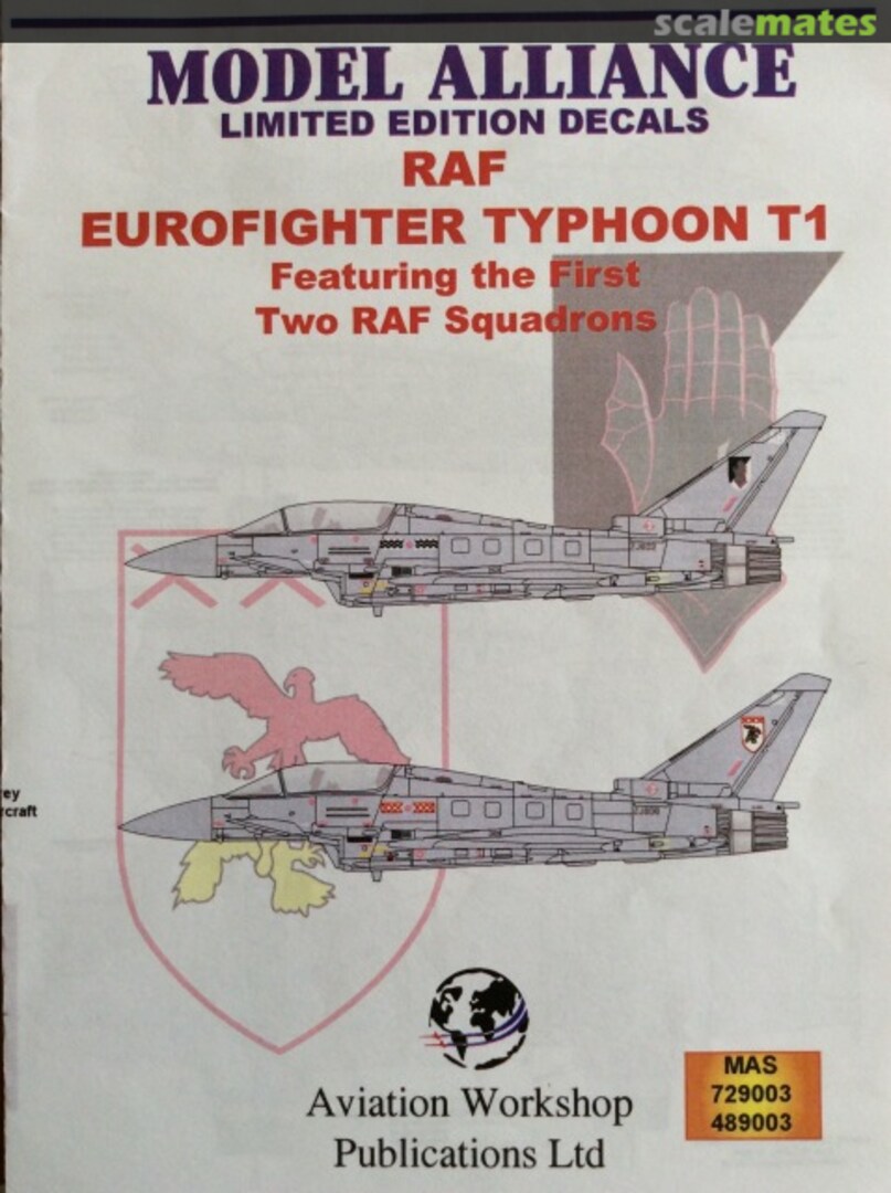 Boxart RAF Eurofighter Typhoon T1 MAS489003 Model Alliance