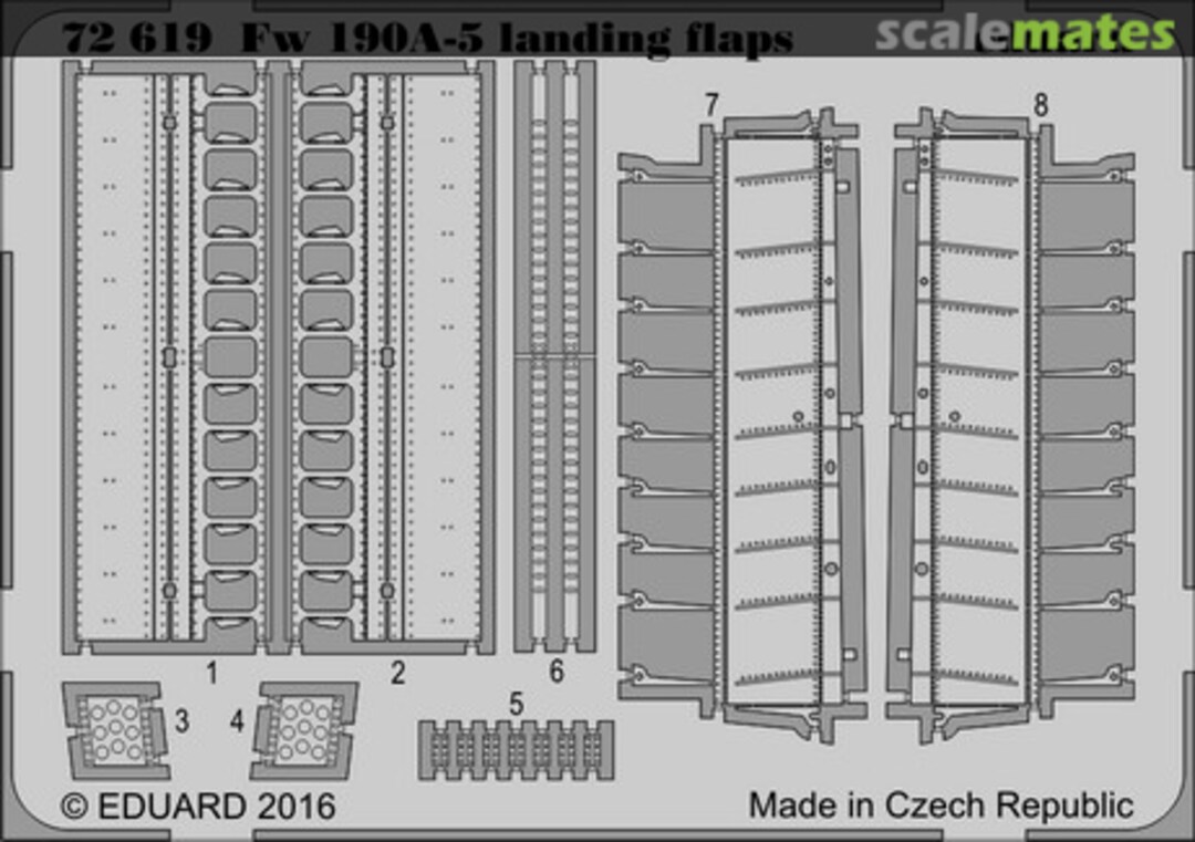 Boxart Fw 190A-5 landing flaps 72619 Eduard