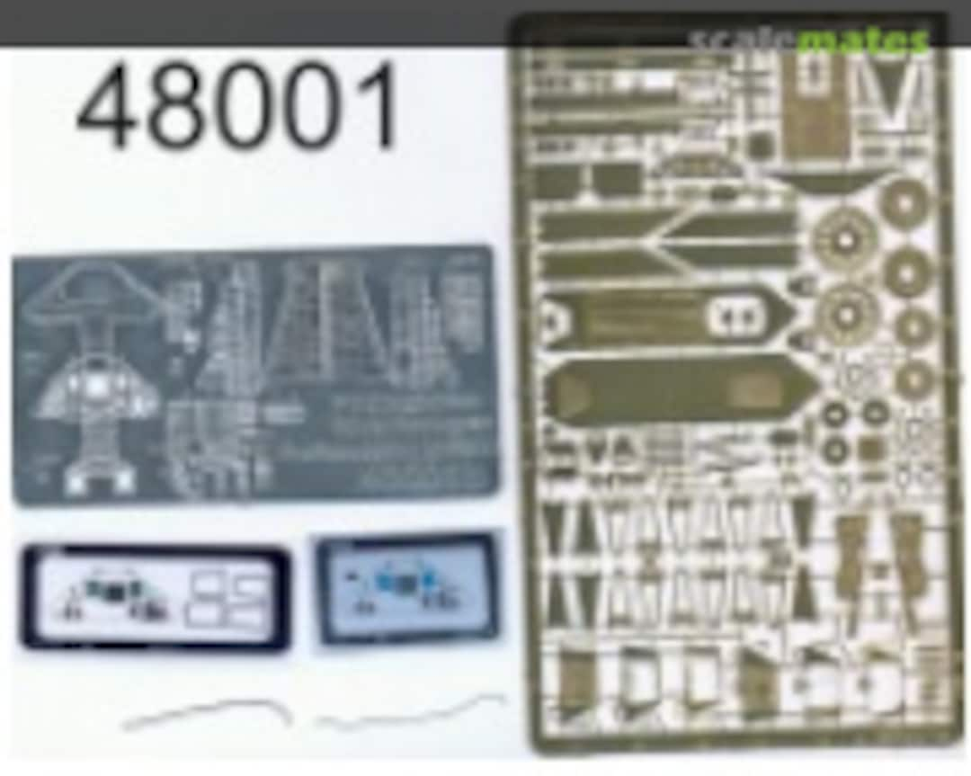 Boxart F117 Interior&Undercarriage PE set (REV/MONO) 48001 Profimodeller