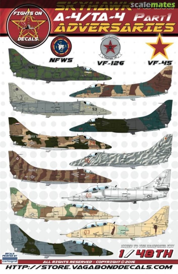 Boxart Skyhawk A-4/TA-4 Adversaries FOD48001 Fights On Decals