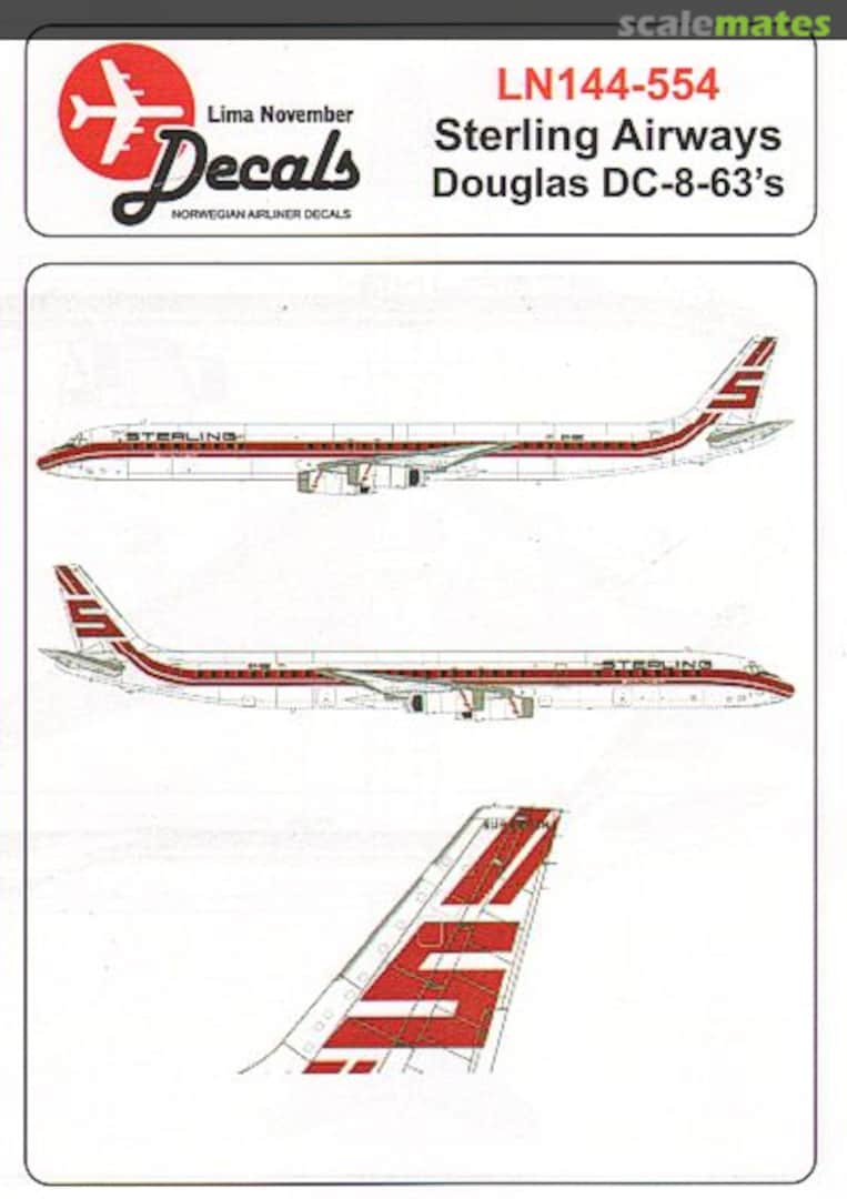 Boxart Sterling Douglas DC-8-63's LN144-554 Lima November Decals