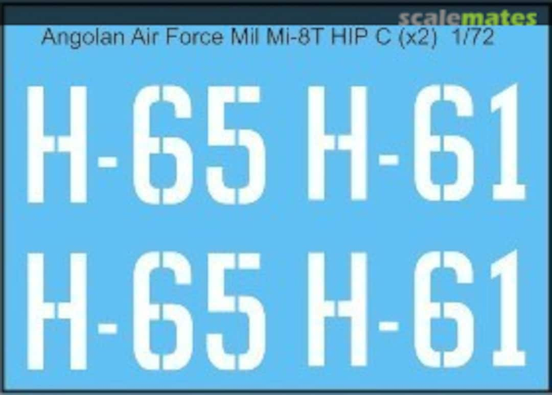 Boxart Angolan Air Force Mil Mi-8T Hip C MAV-AA7204 MAV Decals