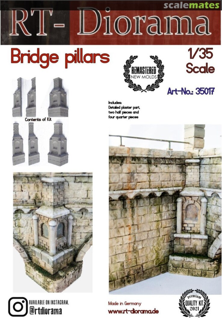 Boxart Bridge Pillars (6pcs) 35017 RT-Diorama