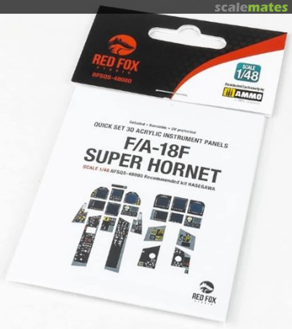 Boxart F/A-18F Super Hornet quick set 3D acrylic instrument panel RFSQS-48080 Red Fox Studio