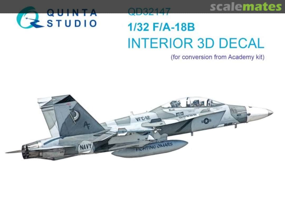 Boxart F/A-18B interior 3D decals QD32147 Quinta Studio