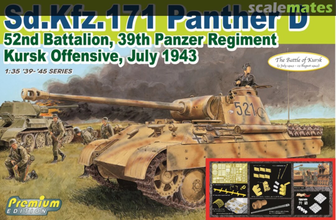 Boxart Sd.Kfz.171 Panther D 52nd Battalion, 39th Panzer Regiment Kursk Offensive, July 1943 6867 Dragon